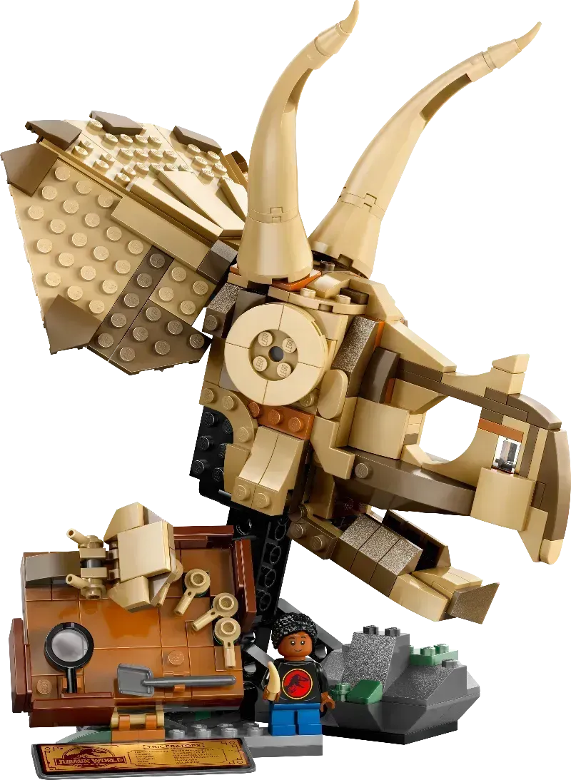 LEGO 76969 Jurassic Park Triceratops schedel