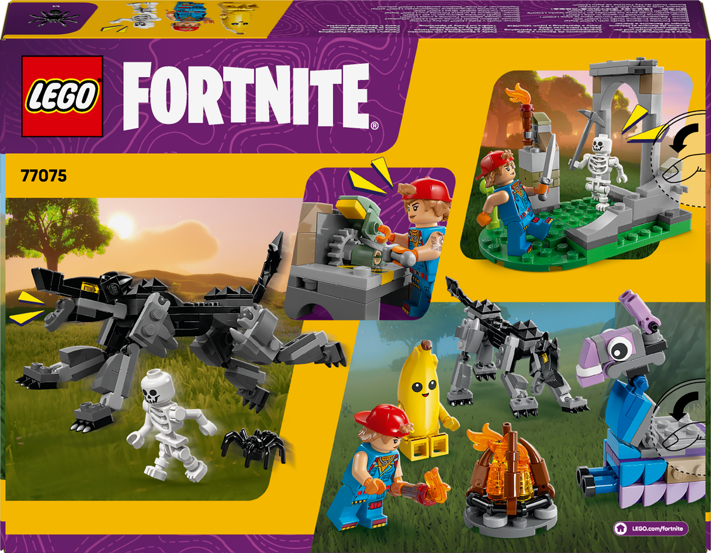 LEGO Peely and Sparkplugs kamp 77075 Fortnite