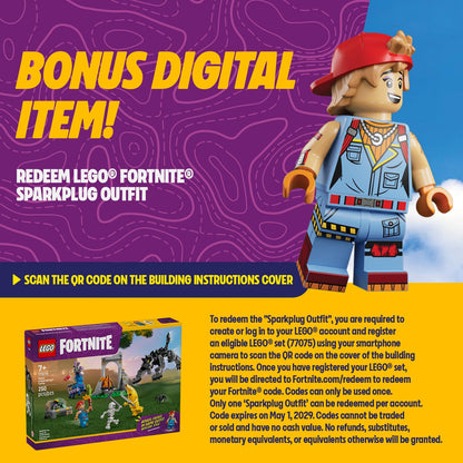 LEGO Peely and Sparkplugs kamp 77075 Fortnite