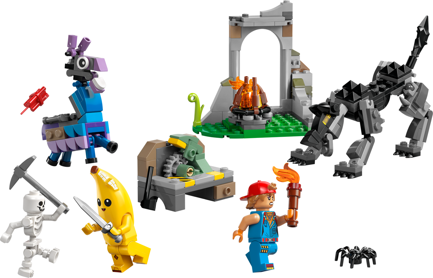 LEGO Peely and Sparkplugs kamp 77075 Fortnite