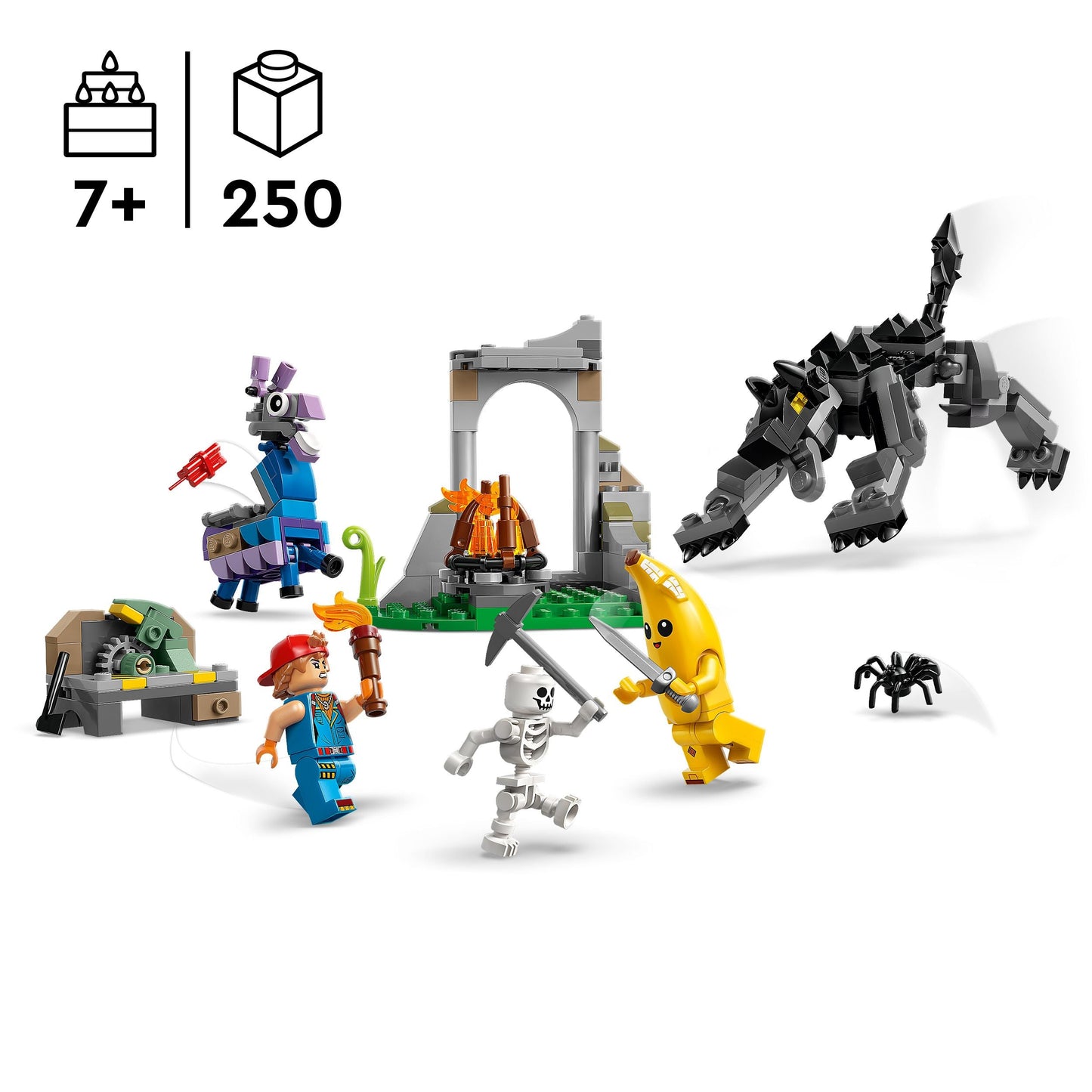LEGO Peely and Sparkplugs kamp 77075 Fortnite