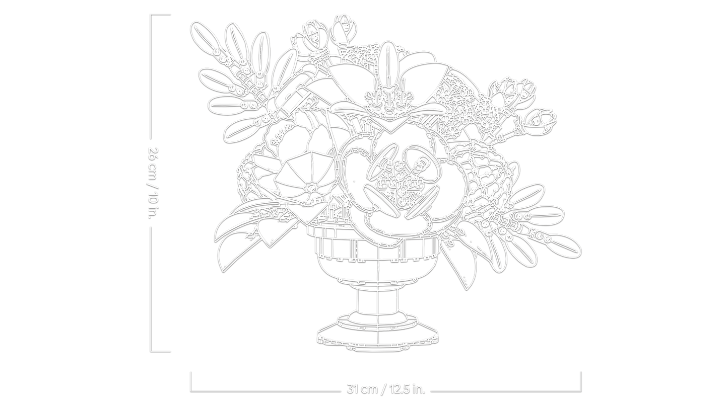 مجموعة ليغو لتنسيق الزهور ١٠٣٤٥ النباتية