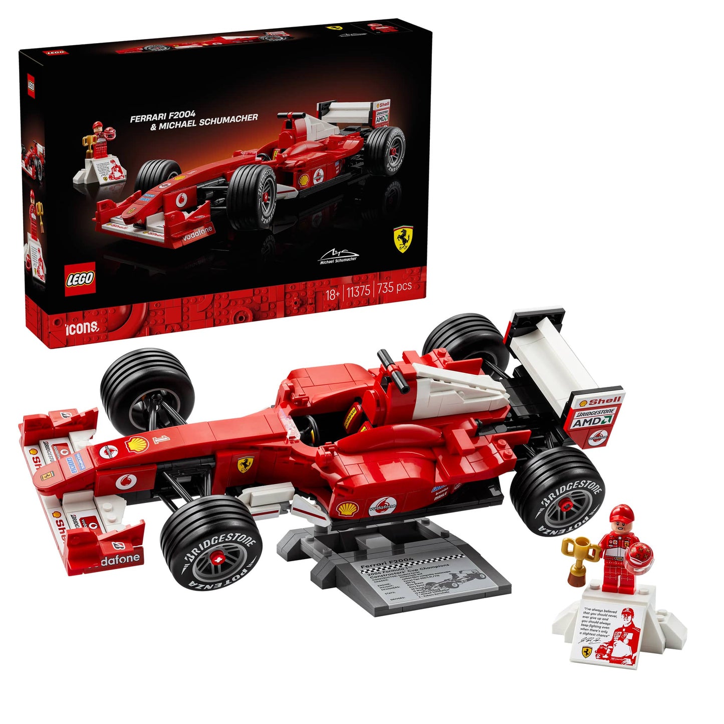 ليجو فيراري F2004 ومايكل شوماخر 11375 أيقونات