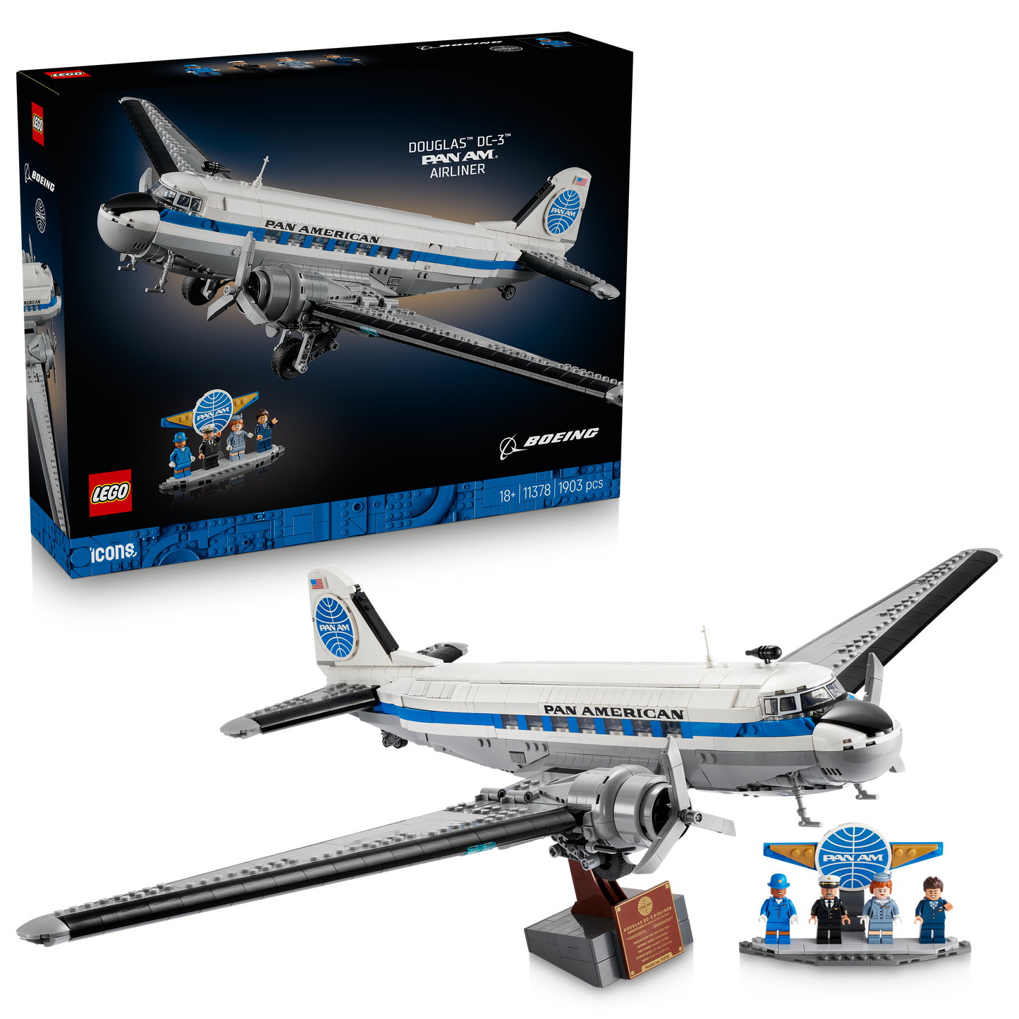 LEGO طائرة دوغلاس دي سي-3 التجارية 11378 أيقونات