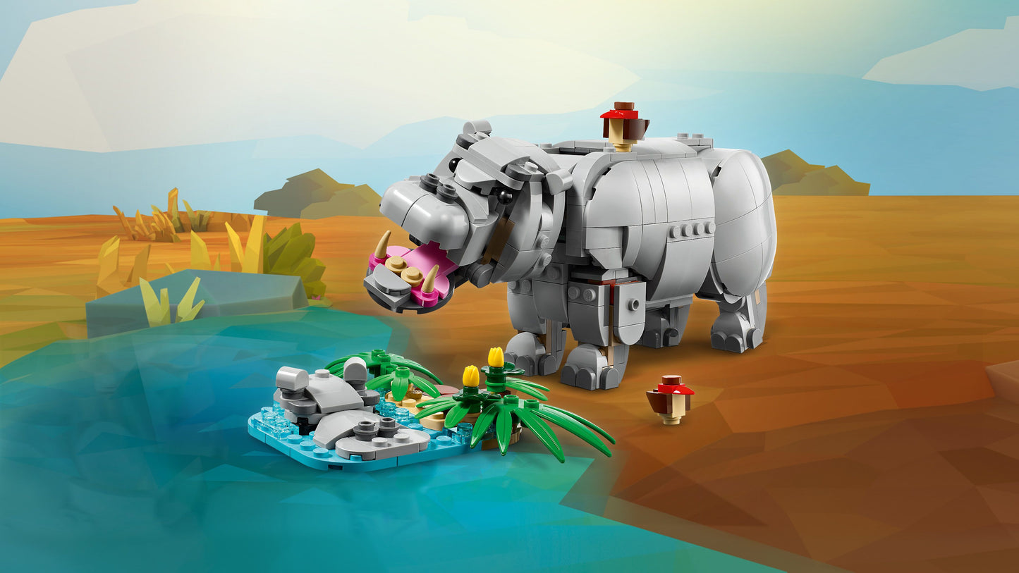 ليغو حيوانات برية: وحيد القرن القوي مع الطيور 31171 كريتور