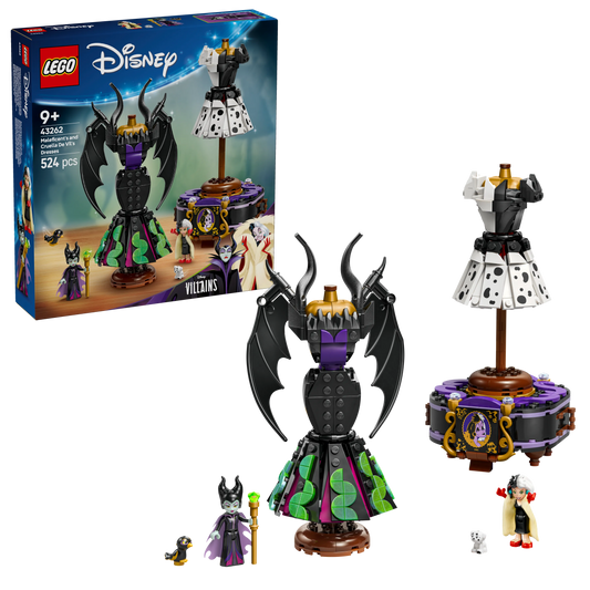 LEGO Maleficent and Cruella De Ville's dresses 43262 Disney