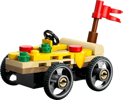 حزمة LEGO Raceauto: Pizzabestelwagen vs Brandweerwagen 60458 City