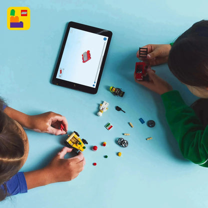 حزمة LEGO Raceauto: Pizzabestelwagen vs Brandweerwagen 60458 City