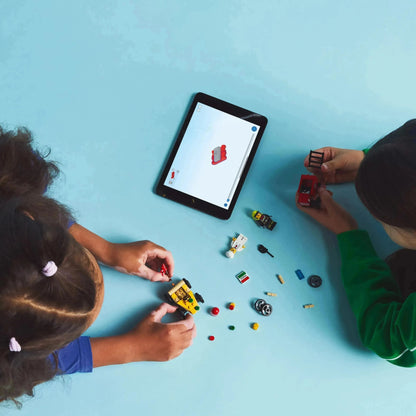 حزمة LEGO Raceauto: Pizzabestelwagen vs Brandweerwagen 60458 City