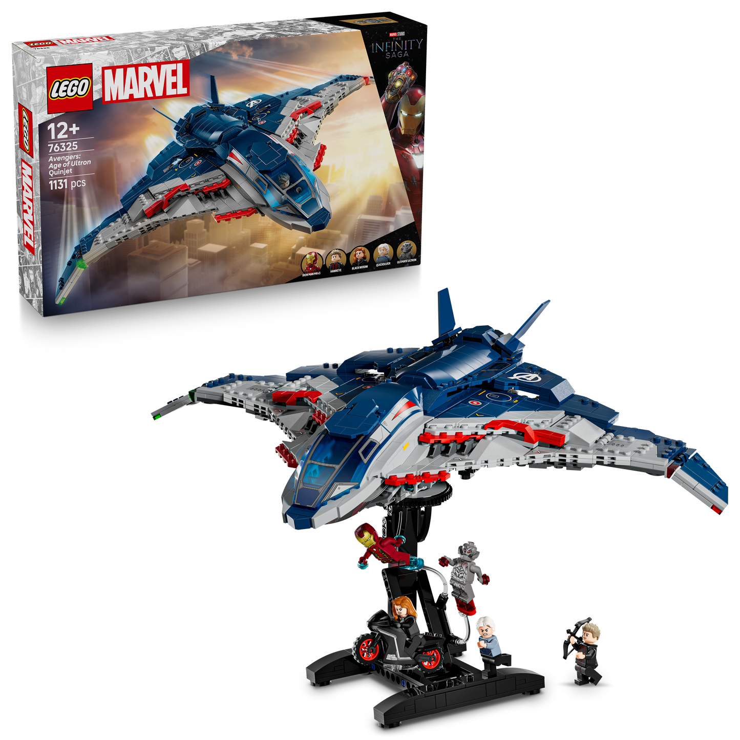 LEGO Avengers Quinjet vs. Ultron 76325 الأبطال الخارقين (طلب مسبق: أغسطس)