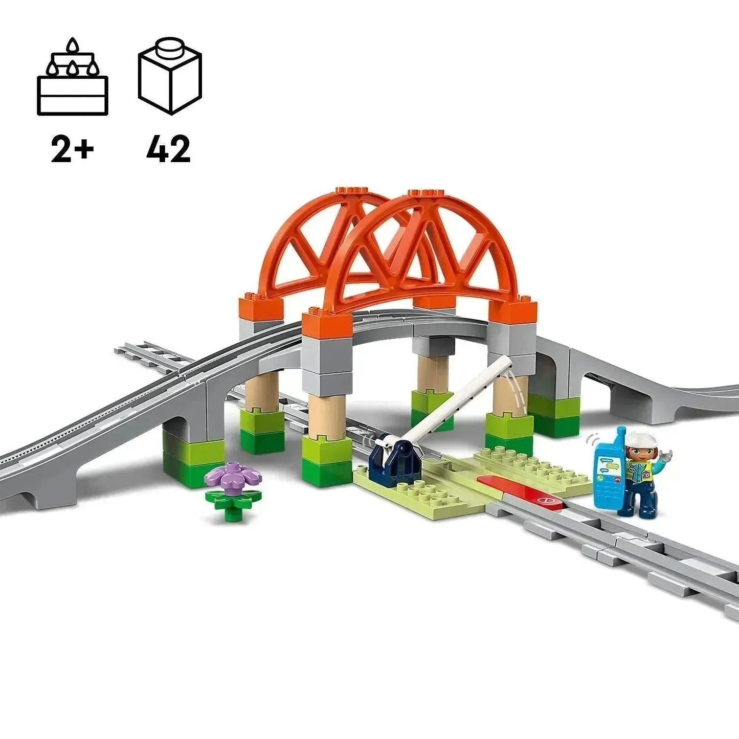 LEGO Treinbrug en Spooruitbreidingsset 10426 Duplo