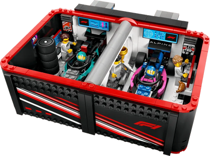 التقت LEGO Pitbox مع سيارة Mercedes AMG en Alpine F1 60444 City