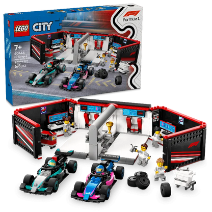 التقت LEGO Pitbox مع سيارة Mercedes AMG en Alpine F1 60444 City