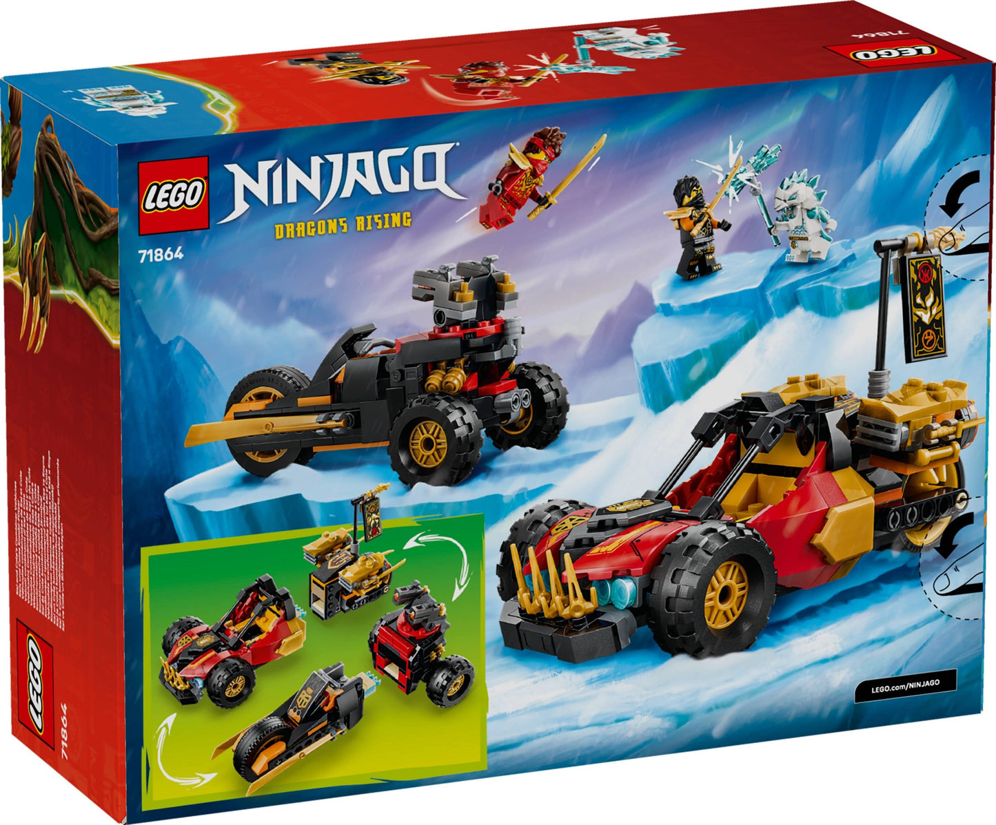 LEGO Kai and Cole's Combiner Vehicles 71864 Ninjago