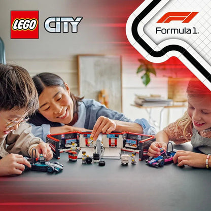 التقت LEGO Pitbox مع سيارة Mercedes AMG en Alpine F1 60444 City