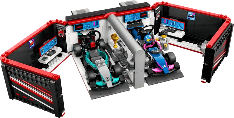 التقت LEGO Pitbox مع سيارة Mercedes AMG en Alpine F1 60444 City