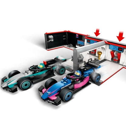 التقت LEGO Pitbox مع سيارة Mercedes AMG en Alpine F1 60444 City