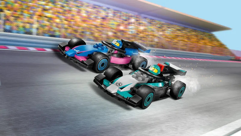 التقت LEGO Pitbox مع سيارة Mercedes AMG en Alpine F1 60444 City