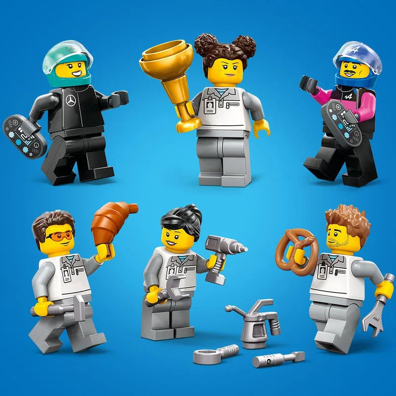 التقت LEGO Pitbox مع سيارة Mercedes AMG en Alpine F1 60444 City