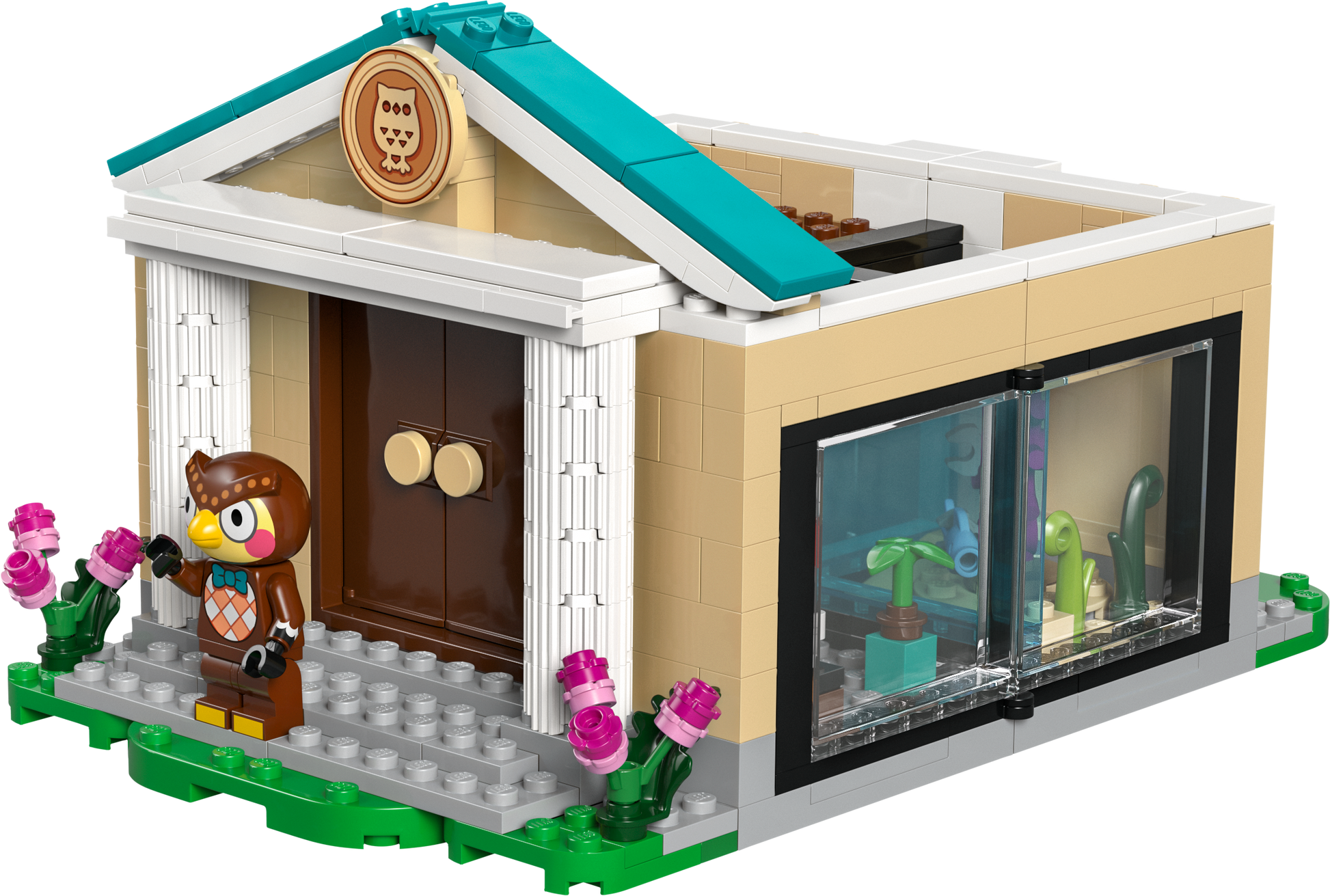 LEGO Owl House Model with Detailed Exterior and Flower Garden for Creative Building Fun