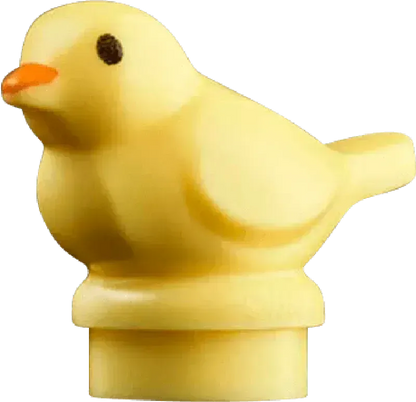 Yellow Lego Botanical Garden Bird Figure with Detailed Features for Creative Builds