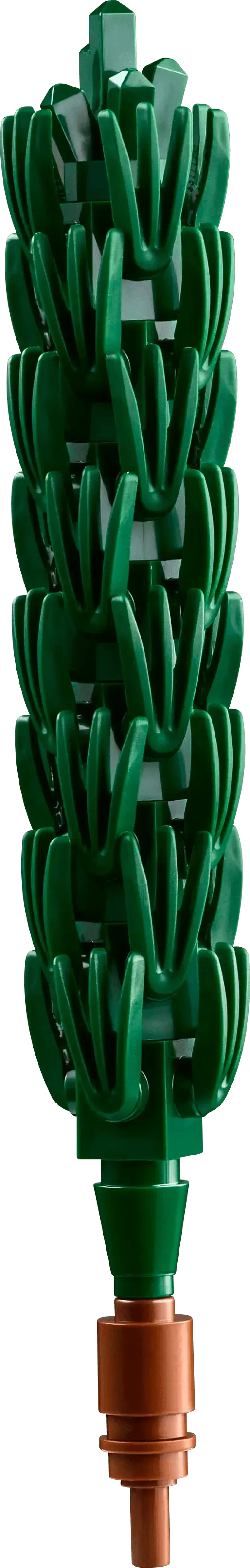 Detailed green plant model from the Lego Botanical Garden set for creative building