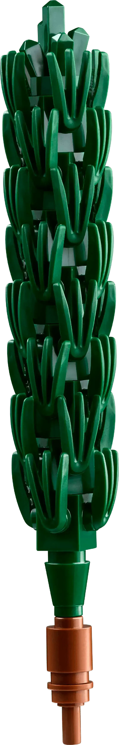 Detailed green plant model from the Lego Botanical Garden set for creative building