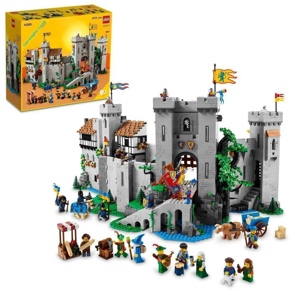 LEGO ICONS 10305 LEGO Castle with detailed structures, minifigures, and medieval scenes for creative play