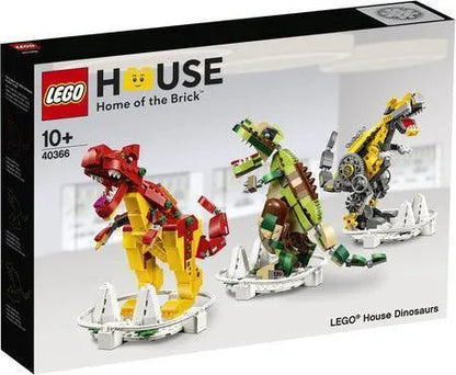 LEGO Creator House Dinosaurs 40366 with T-Rex and Triceratops models for creative building