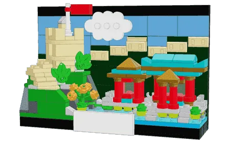 LEGO Creator 31056 Amazing Landmarks Building Set with Colorful Structures and Nature Elements
