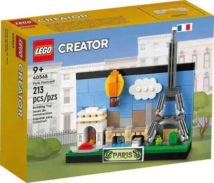 LEGO Creator Paris Postcard Set 40568 with 213 pieces featuring Eiffel Tower and Paris landmarks
