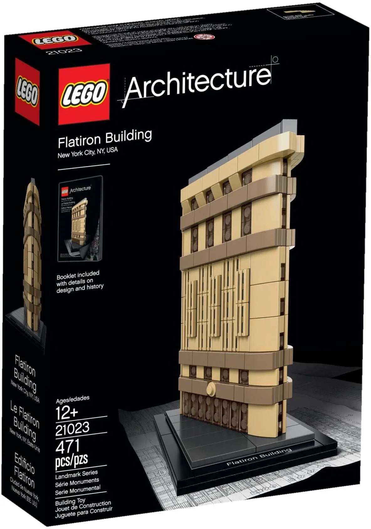 LEGO Architecture Flatiron Building in Manhattan set with 471 pieces for architecture enthusiasts