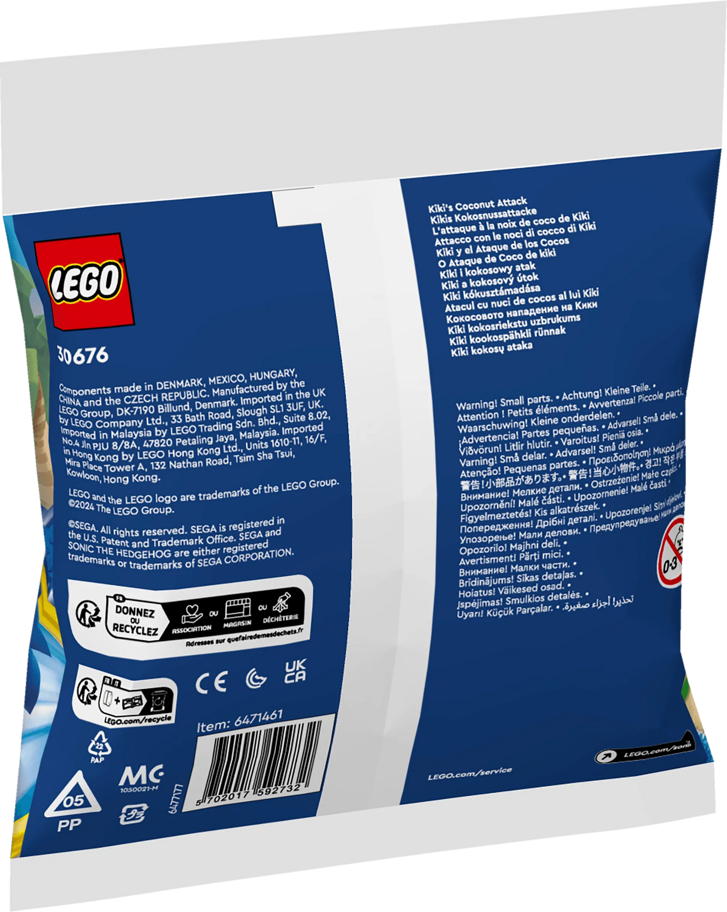 LEGO Kiki's Coconut Attack 30676 Sonic LEGO Sonic @ 2TTOYS | Official LEGO shop😊🥰 2TTOYS €. 9.99