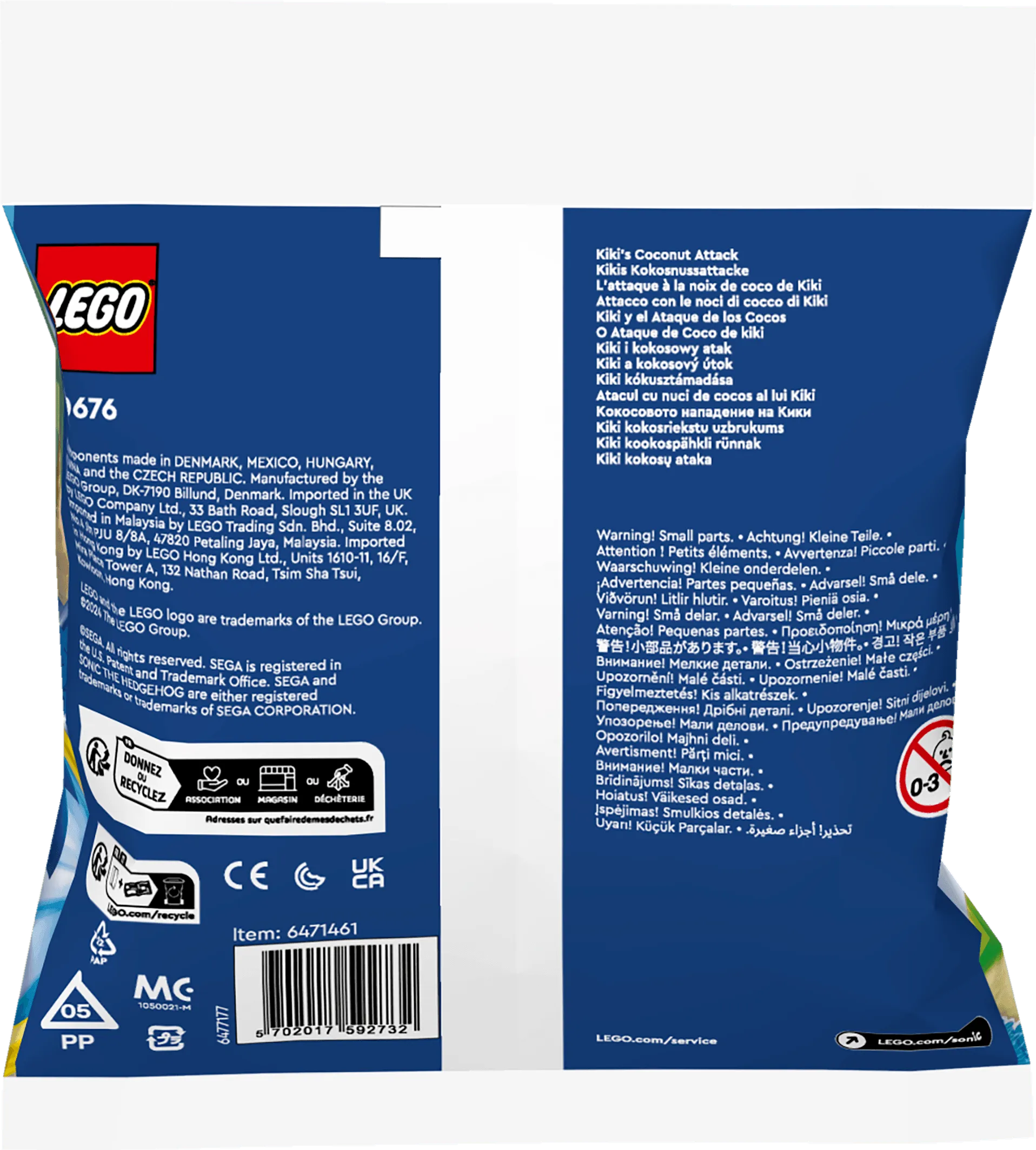 LEGO Kiki's Coconut Attack 30676 Sonic LEGO Sonic @ 2TTOYS | Official LEGO shop😊🥰 2TTOYS €. 9.99