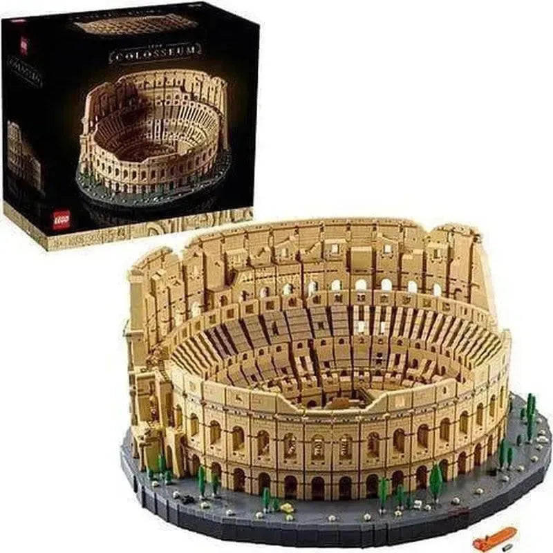 LEGO Creator Expert 10276 Roman Colosseum LEGO model with detailed architecture and miniature surroundings