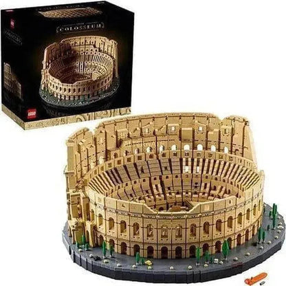 LEGO Creator Expert 10276 Roman Colosseum LEGO model with detailed architecture and miniature surroundings