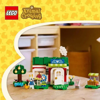 LEGO Animal Crossing set featuring a colorful building and accessories for creative play