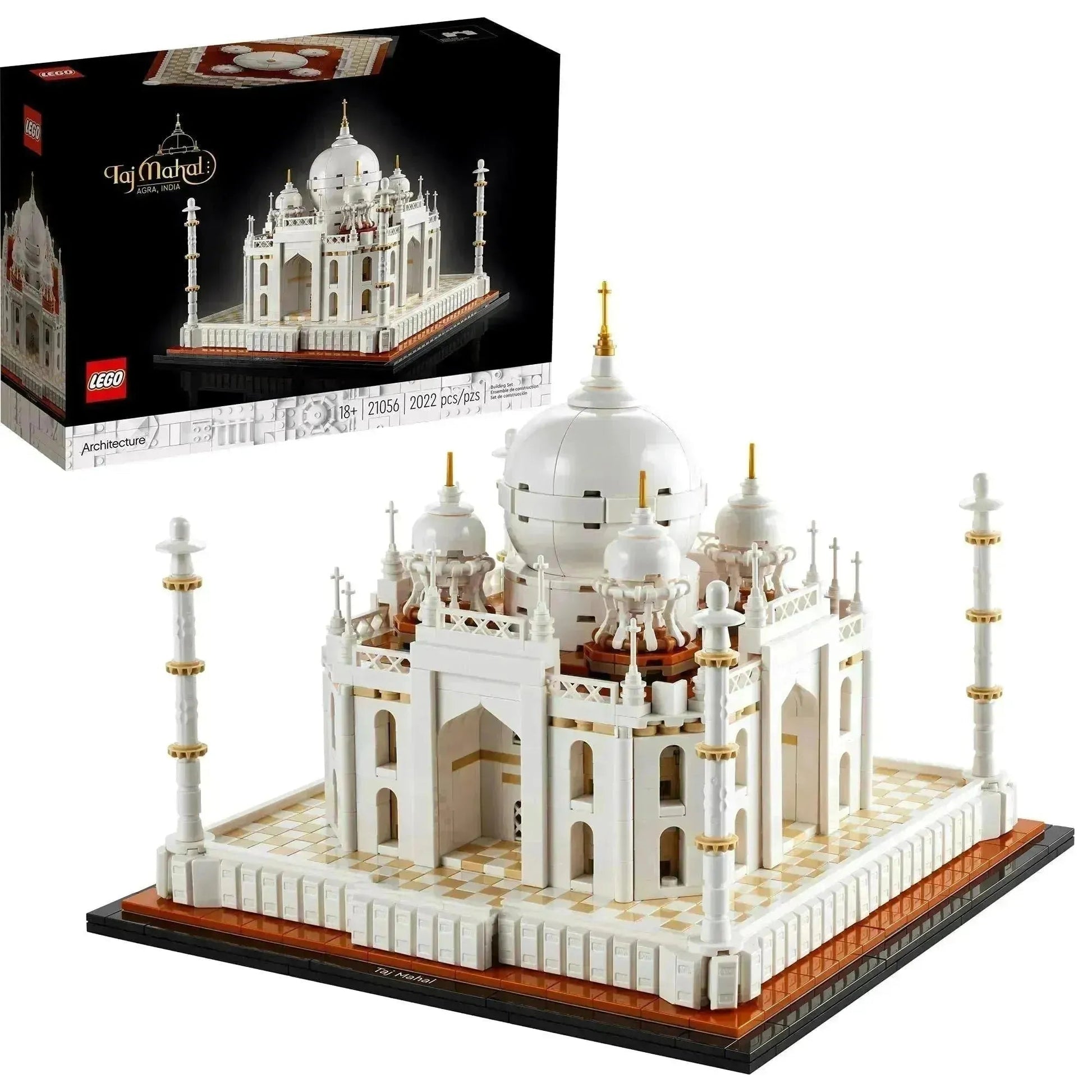 LEGO Architecture Taj Mahal Set Featuring Detailed White Structure and Fine Design Elements