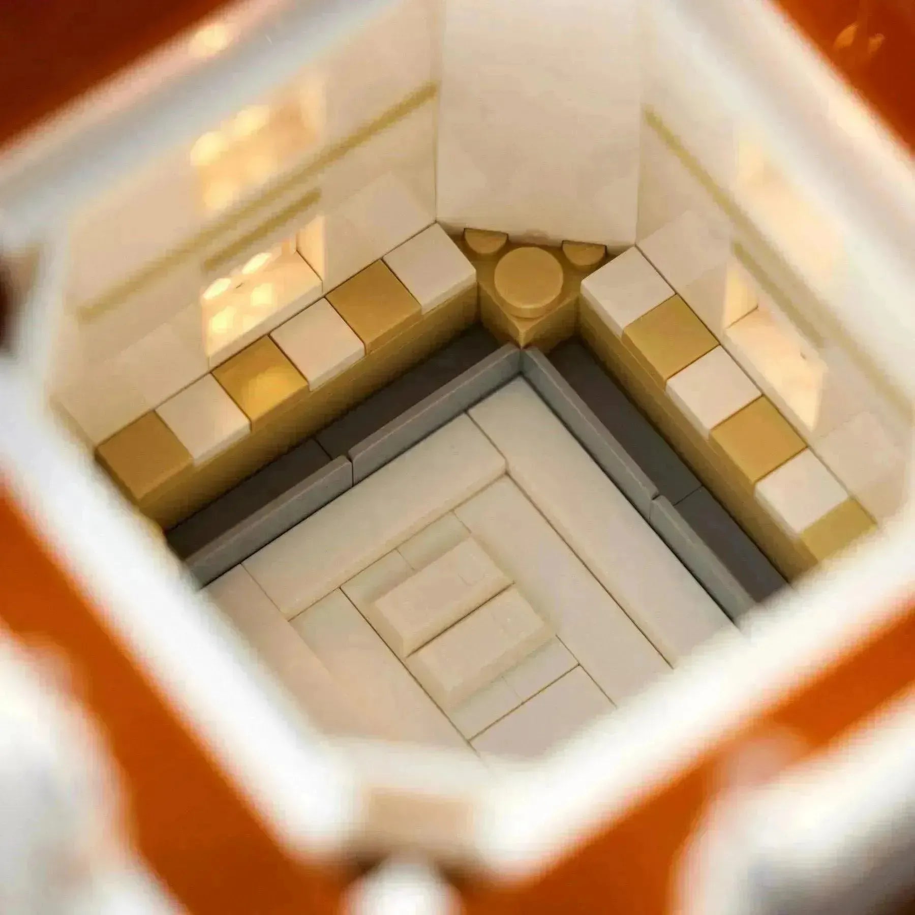 LEGO Architecture Taj Mahal interior view showcasing intricate tile details and elegant design