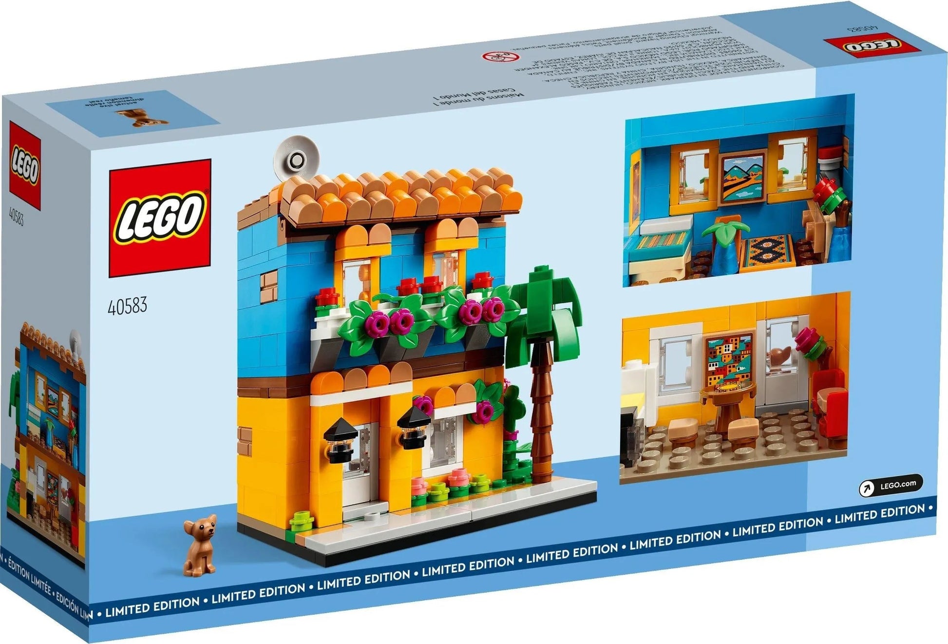 LEGO 40583 Set of a Colorful House with Interior Details and Plants, perfect for building waffle houses close to me
