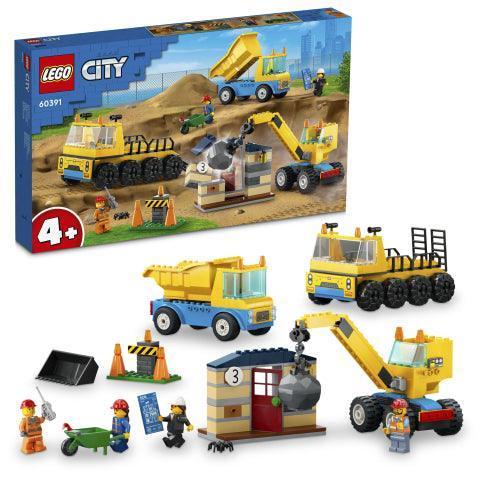 LEGO Construction Trucks and Wrecking Ball Crane 60391 City | 2TTOYS ✓ Official shop<br>