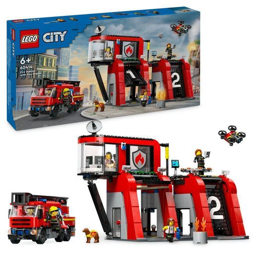 LEGO Fire Station with Fire Engine 60414 City | 2TTOYS ✓ Official shop<br>